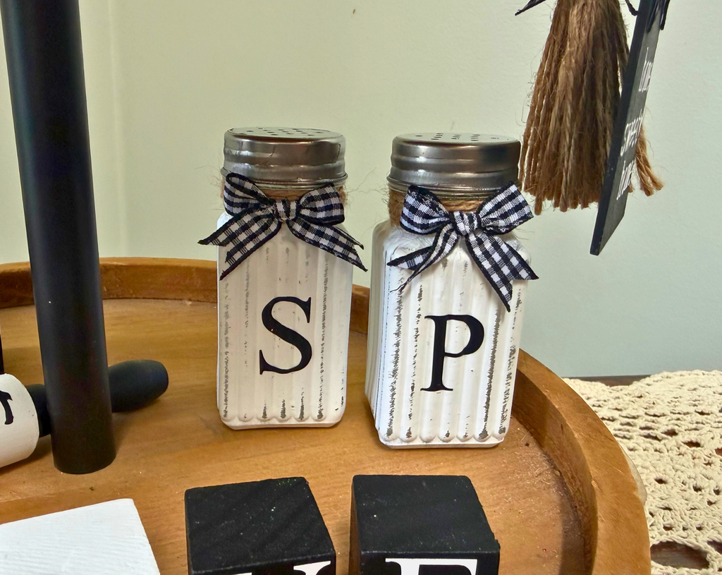 Farmhouse Salt and Pepper Shakers