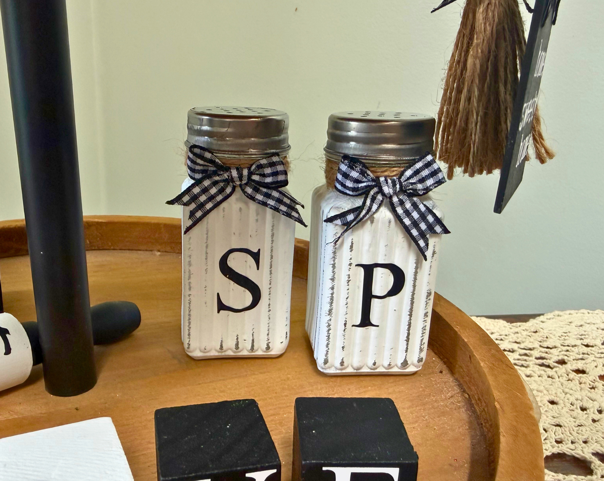 Farmhouse Salt and Pepper Shakers