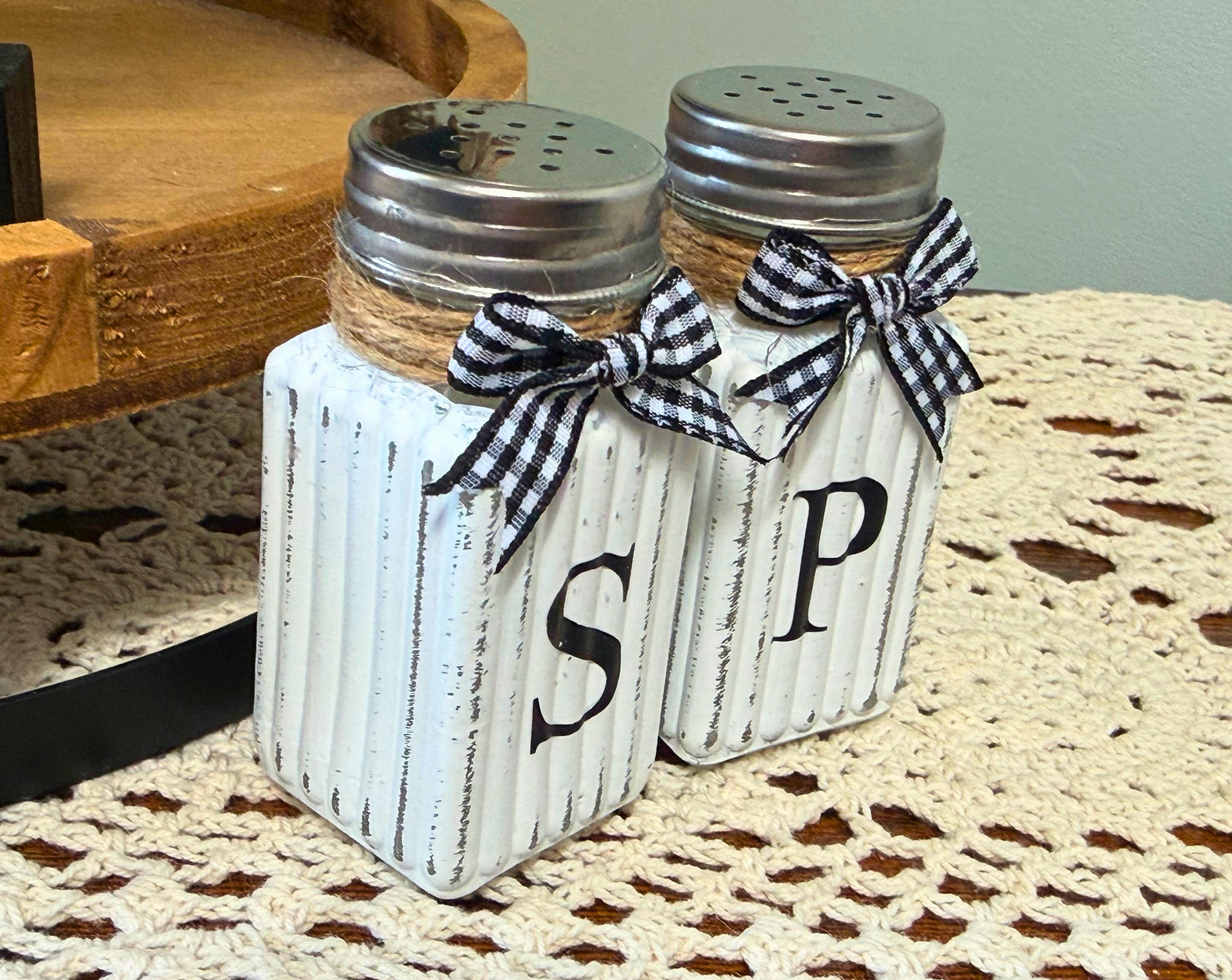 Farmhouse Salt and Pepper Shakers