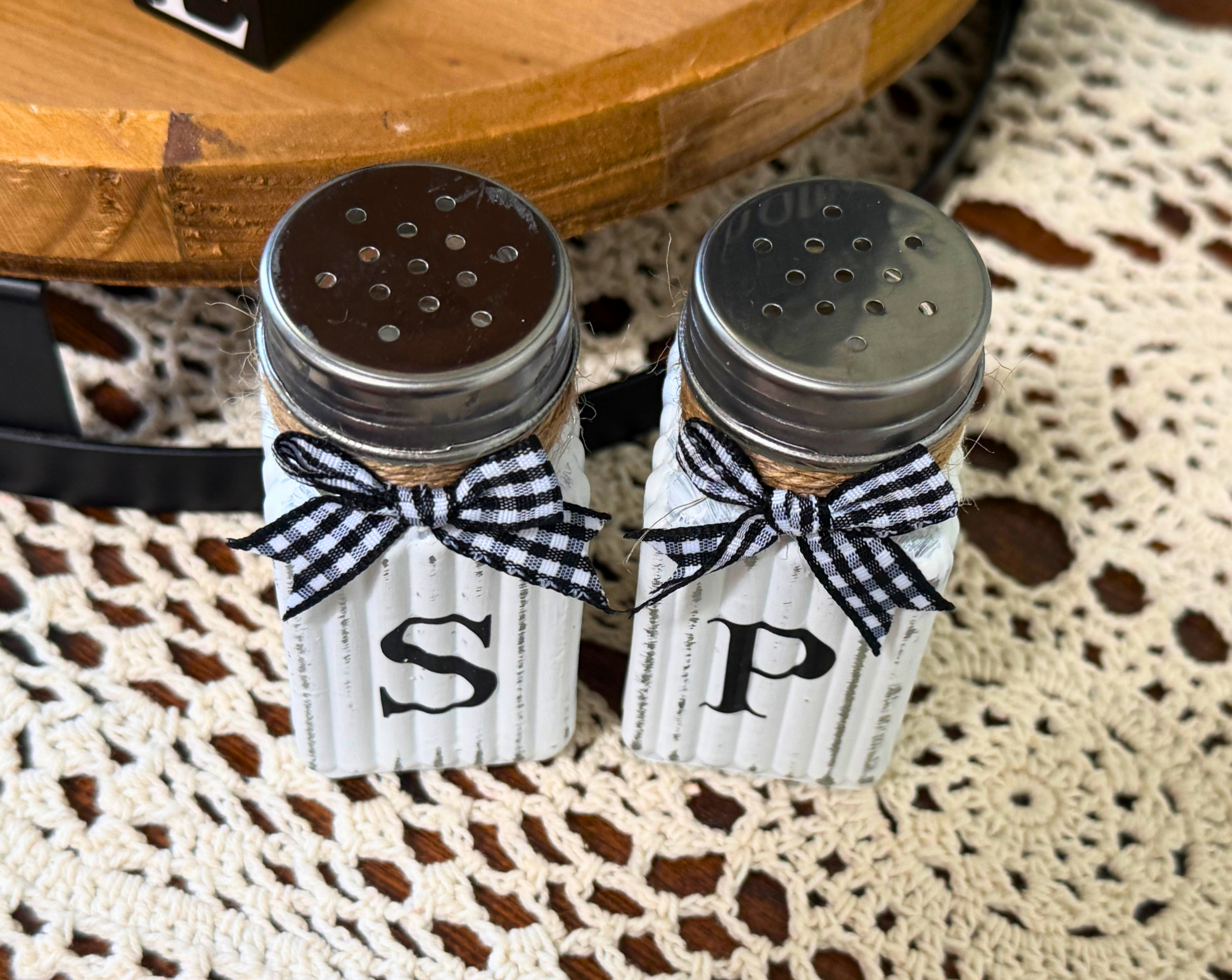 Farmhouse Salt and Pepper Shakers