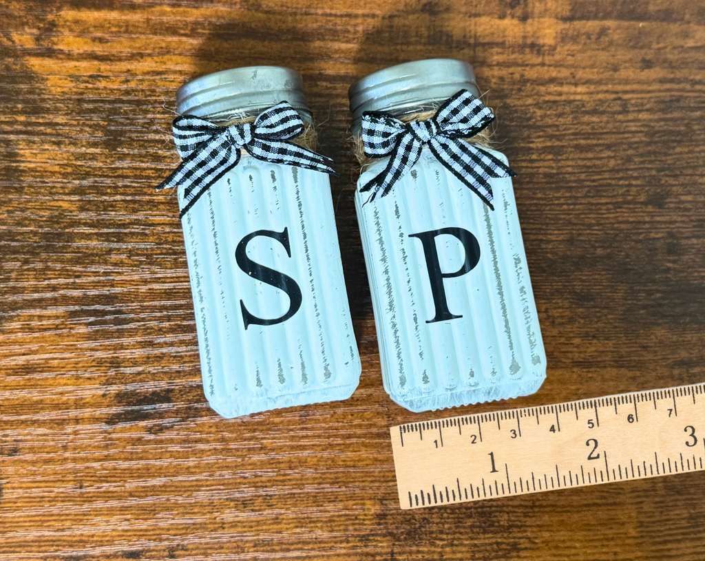Farmhouse Salt and Pepper Shakers