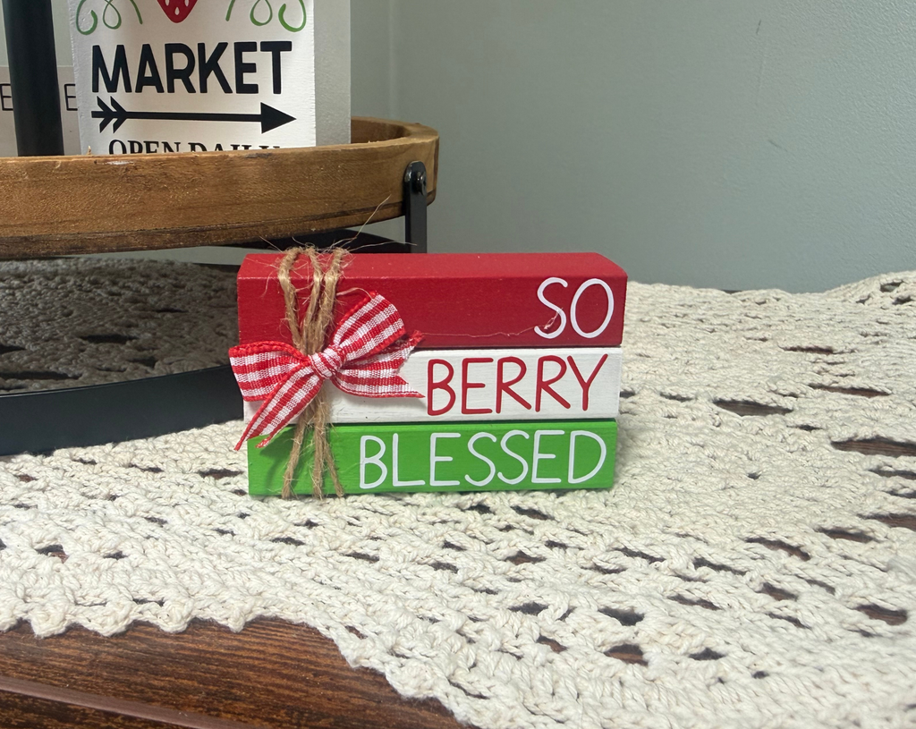 "So Berry Blessed" MINI Block Stack