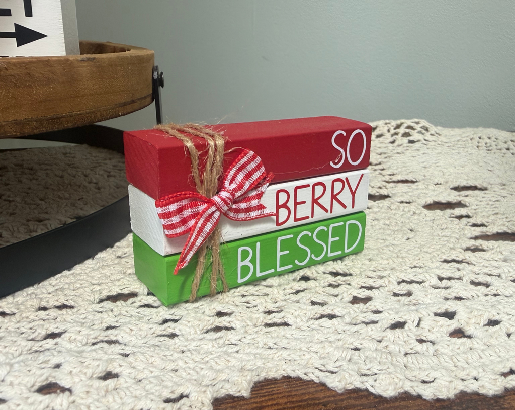 "So Berry Blessed" MINI Block Stack