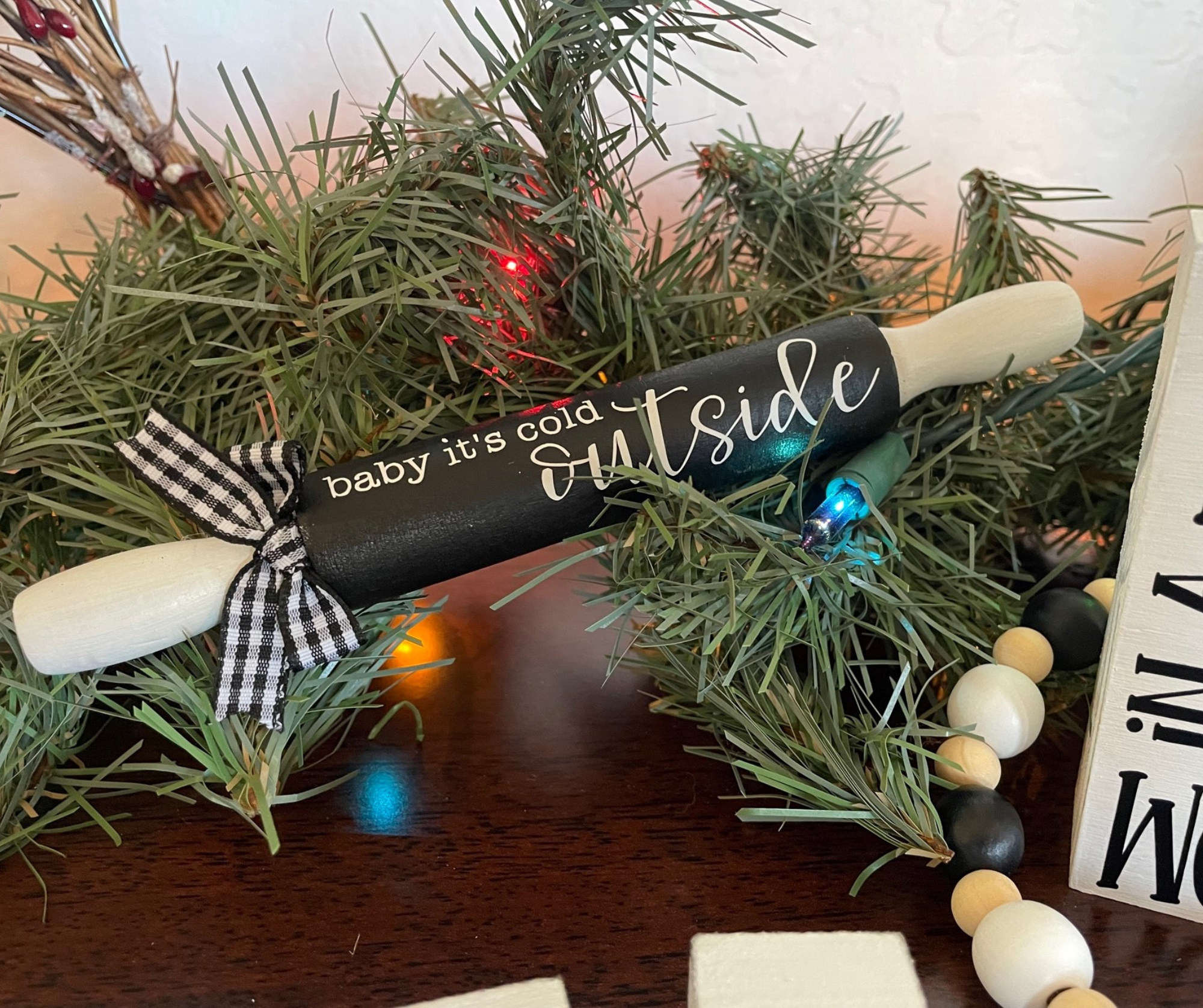 "Baby It's Cold Outside" Mini Rolling Pin