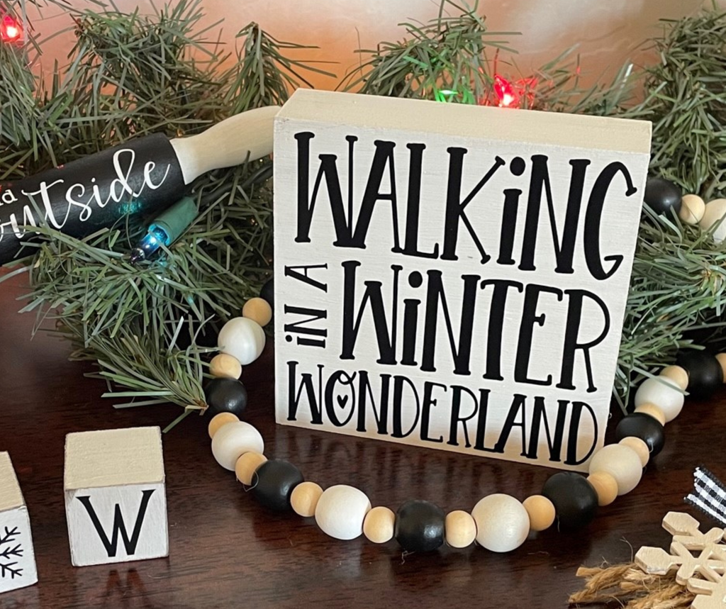 Walking In a Winter Wonderland Shelf Sitter